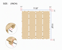Dalles de jardin carrées en PP beige résistantes à l'humidité, antidérapantes, imperméables, avec base creuse pour drainage extérieur, revêtement de sol extérieur