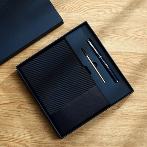 IStapromo Gifts A5 Custom LOGO Simple Fashion Retro Soft Leather Notebook Set Business Gift Box Set - Product Image 2