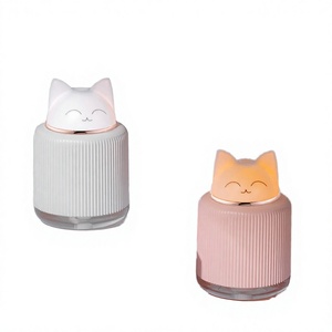 <b>Cat</b> Shape Aroma Diffuser Ultrasonic Humidifier Warm Color <b>Night</b> <b>Light</b> USB Aromatherapy Mist for Hotel Home Office Car - Product Image 4