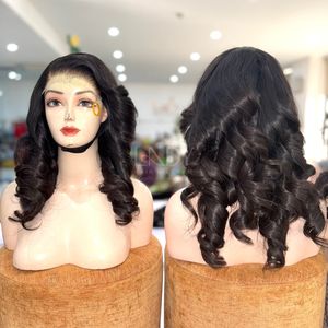 Perruque en cheveux humains vietnamiens 100% de qualité supérieure, cheveux bruts, perruque à dentelle frontale, perruques à dentelle frontale, cheveux ondulés - Product Image 6