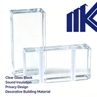 Briques de verre givré creuses et étanches personnalisables en plusieurs couleurs pour la conception de blanchisseries industrielles modernes, briques de verre 50 mm
