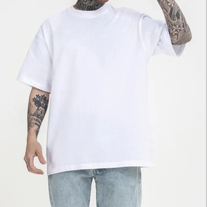 Camiseta de Cuello Redondo Extra Grande para Hombre, Color Blanco Clásico, 95% Algodón, 5% Elastano, de Alta Calidad, en Oferta - Product Image 1