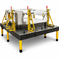 Table de soudage de précision, table de fixation pour soudage 3D avec surface usinée CNC et accessoires de serrage modulaires