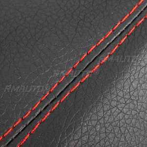 Funda Protectora para Palanca de Cambios de Coche, con Costuras Rojas, para VW GOLF 1997-2006 BORA 1998-2005, Piel Sintética Negra - Product Image 5