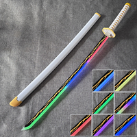Épée de samouraï lumineuse électrique musicale à LED avec changement de couleur pour enfants pour Halloween