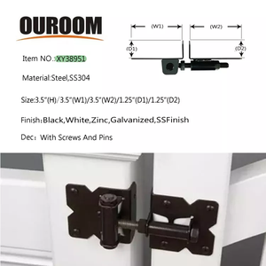 भारी शुल्क स्टेनलेस स्टील 304 स्व-समापन समायोज्य गेट, पूल विनाइल पीसी लकड़ी के बाड़े के लिए डिग्री खोलने कोण 180 - Product Image 6