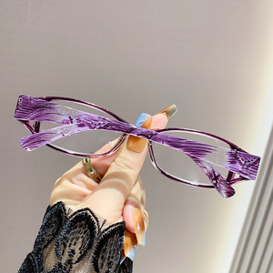 Gafas para mujer Lectura Anti Blue Ray Presbicia 2,00 2,50 Lentes Para Lectura Señoras Marco pequeño Púrpura Floral - Product Image 3