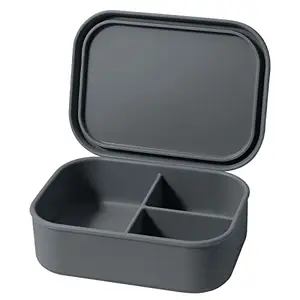 Toptan BPA ücretsiz sızdırmaz mikrodalga gıda konteyner kutusu silikon gıda depolama Bento öğle yemeği kapaklı kutu