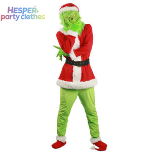HESPER Vente en gros de costumes de Noël fantaisie pour adultes, tenues de performance pour fêtes, costumes de cosplay d'elfe vert - Product Image 1