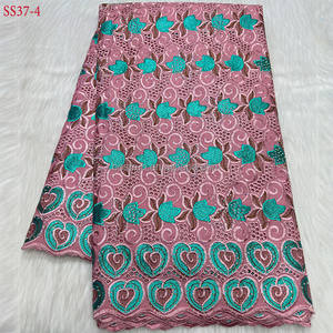 SS37 Tissu Voile 100 Africaine <span class=keywords><strong>suisse</strong></span> Voile nigérian lacets tissu haute qualité brodé lacets africains pour robes de mariée - Product Image 6