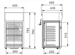 55L MIni Glass Door <strong>Countertop</strong> Display <strong>Freezer</strong> Commercial - Product Image 5