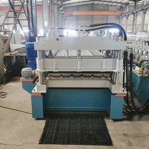 Máquina perfiladora <span class=keywords><strong>de</strong></span> tejas escalonadas <span class=keywords><strong>para</strong></span> techos esmaltados Zhongyuan <span class=keywords><strong>de</strong></span> alta velocidad con caja <span class=keywords><strong>de</strong></span> engranajes <span class=keywords><strong>de</strong></span> 1200 mm, motor <span class=keywords><strong>de</strong></span> 5.5 kW, control PLC y larga vida útil - Product Image 3