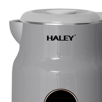 Bouilloire électrique HALEY 1500W gris mat en acier inoxydable SUS 304 avec base pivotante à 360 degrés pour la cuisine