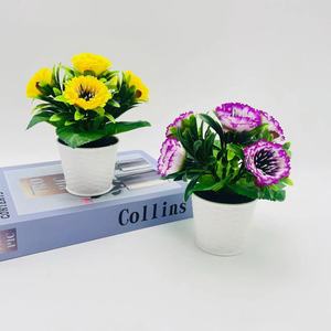 Huaien Ingrosso 5 Peonie Artificiali: Mini Bonsai con Vaso Decorativo Ispirato, Fiori Simil-Seta per Oggetti di Scena Fotografici e Decorazioni Interne - Product Image 3