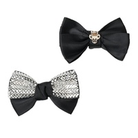 Boucle de chaussure amovible DIY polyvalente avec nœud et strass, faite à la main, pour talons, accessoire floral de mariage, toutes saisons