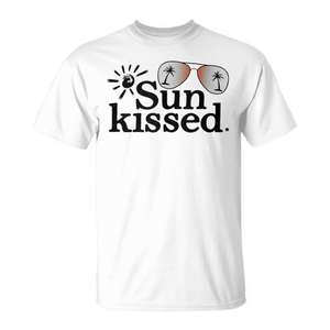 Camiseta de verano Sun Kissed, camiseta sin mangas para vacaciones en la playa - Product Image 1