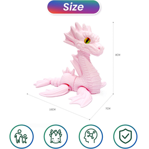 Estatua de Serpiente Dragón Impresa en 3D, Adorno de Serpiente Impreso en 3D con Degradado, Decoración Posable para el Hogar y la Oficina, Autismo, TDAH - Product Image 2