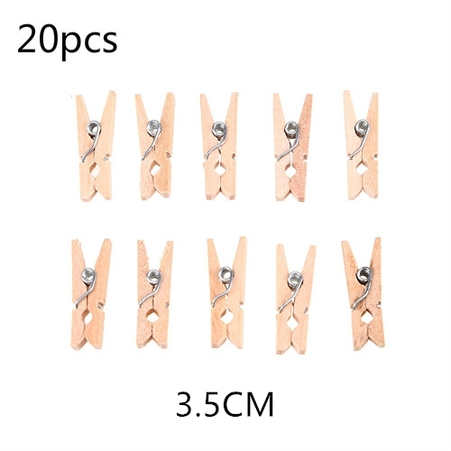 20pcs clip en bois