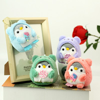 En gros, mini-porte-clés en peluche anime japonais, jouets créatifs et mignons en forme de crème glacée, sucette et pingouin, pendentifs de sac