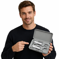 Kit de manucure et d'hygiène personnelle robuste et durable avec outils de coupe ultra-affûtés, mini-trousse de soins des ongles avec boîte de rangement