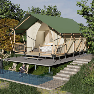 Tente de glamping de luxe pour l'hôtellerie, maison conteneur extensible en PVC imperméable pour hôtel préfabriqué - Product Image 3