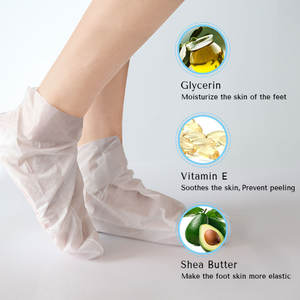 قفازات عالية الجودة لترطيب القدمين قناع اليد سبا علاج الحرير الطبيعي باديكير - Product Image 5