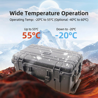 Valise robuste sur roulettes Command Center pour ordinateur portable 15,6 pouces en alliage d'aluminium noir, protection IP65, Intel I7, Windows 10/11, anglais, Disaster