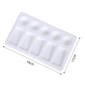 <span class=keywords><strong>Palette</strong></span> d'artiste SINOART 19x11cm à 10 alvéoles pour aquarelle, acrylique et huile, en plastique - Product Image 2