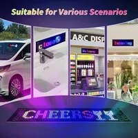 Diy Pantalla Led Iluminada Ojo Del Diablo Signe Flexible Matrice Panneau GIF Texte Message Led Panneau Diable Led Yeux pour Voiture Camion