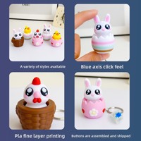 Jouet anti-stress lapin imprimé en 3D, porte-clés de Pâques, breloque de sac, capuchon de clavier à presser, jouet de décompression, vente en gros