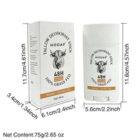 Déodorant solide pour homme en gros - Parfum Bergamote, sans aluminium avec Jojoba et Vitamine E, Protection 48 heures, Déodorant solide