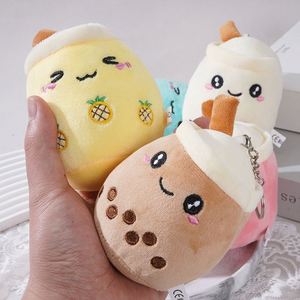 Wholesale 12cm Boba Tea Plush Keychain Cute Milk Tea <b>Cup</b> Pendant Doll Soft Stuffed Toy for Kids OEM Custom Plush Gift - Product Image 1