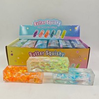 Vaseline Ribbon Confetti Butter Stick Squishy, Slow Rising Decompression Squeeze, Shiny Confetti Inside Stress Relief Grosir