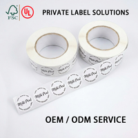 Étiquettes personnalisées en vinyle imperméable pour emballages de capsules de lait, autocollants ronds pour crème de lait en portions, conformes aux normes alimentaires, avec logo en rouleau