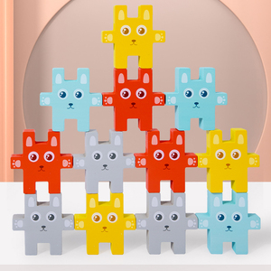 Tabla de Equilibrio de Madera con Diseño de Conejo de Dibujos Animados 2025, Juguete Educativo Montessori de Apilamiento y Clasificación para Niños y Niñas de <span class=keywords><strong>2</strong></span> a 4 Años - Product Image 3