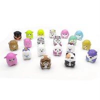 Vente en gros d'usine Mousse PU à croissance lente 20 pièces Jouets anti-stress en forme d'animaux mignons