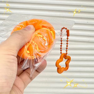 Pelota de juguete antiestrés de PVC, versión naranja explosión, súper suave, tipo barro, con textura de naranja pelable, musical, de rebote lento. - Product Image 5