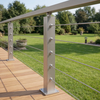 Système de garde-corps en câble d'aluminium et d'acier inoxydable, kit de garde-corps en câble noir pour balcon, escalier, terrasse