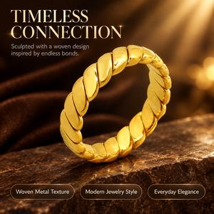 Nouvelle Arrivée Bague Minimaliste en Acier Titane Solide Torsadé, Plaqué Argent, Confortable et Lisse, pour Femme, Usage Quotidien - Product Image 4