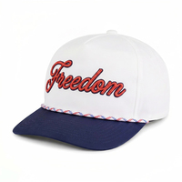 Casquettes de baseball en coton 100% à 5 panneaux, bicolores, personnalisables avec logo brodé, vente en gros