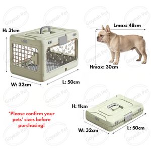 Cage de <span class=keywords><strong>transport</strong></span> pliable pour animaux de compagnie, respirante, transparente, pour extérieur, avec poignée - Product Image 6