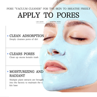 Film de boue solide Schtroumpf personnalisé OEM pour réparer l'acné et rétrécir les pores masque facial bâton pour nettoyer et appliquer le bâton de film de boue