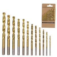 Foret hélicoïdal HSS DIN338, revêtement ambré, queue droite, pointe fendue, pour usinage de métaux durs et de fonte