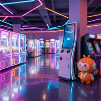 FUNOVA Borne de Recharge Sans Espèces et Distributeur de Cartes de Jeu 32 Pouces pour Parcs d'Attractions et Centres de Divertissement Familial (FEC)