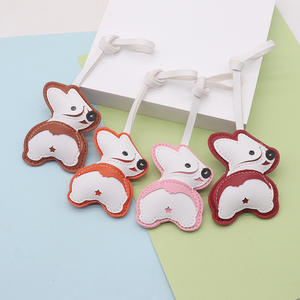 จี้คอร์กี้ก้นสุนัขให้รั่วพวงกุญแจหนัง DIY ของขวัญแฮนด์เมดคู่สังกะสีอัลลอยเบอร์แมนแบรนด์ขายส่ง - Product Image 5