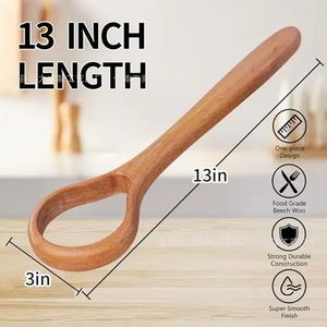 Batteur à œufs en bois pour la cuisine, outil de mélange pour boulangerie, mélangeur à pâte manuel facile à utiliser - Product Image 5