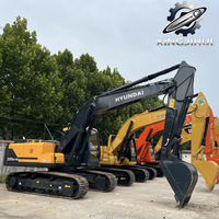 En stock, excavatrice sur chenilles Hyundai Robex 220LC-9S d'occasion, 22 tonnes, pelle hydraulique Robex 220LC-9S pour travaux de terrassement et d'infrastructure