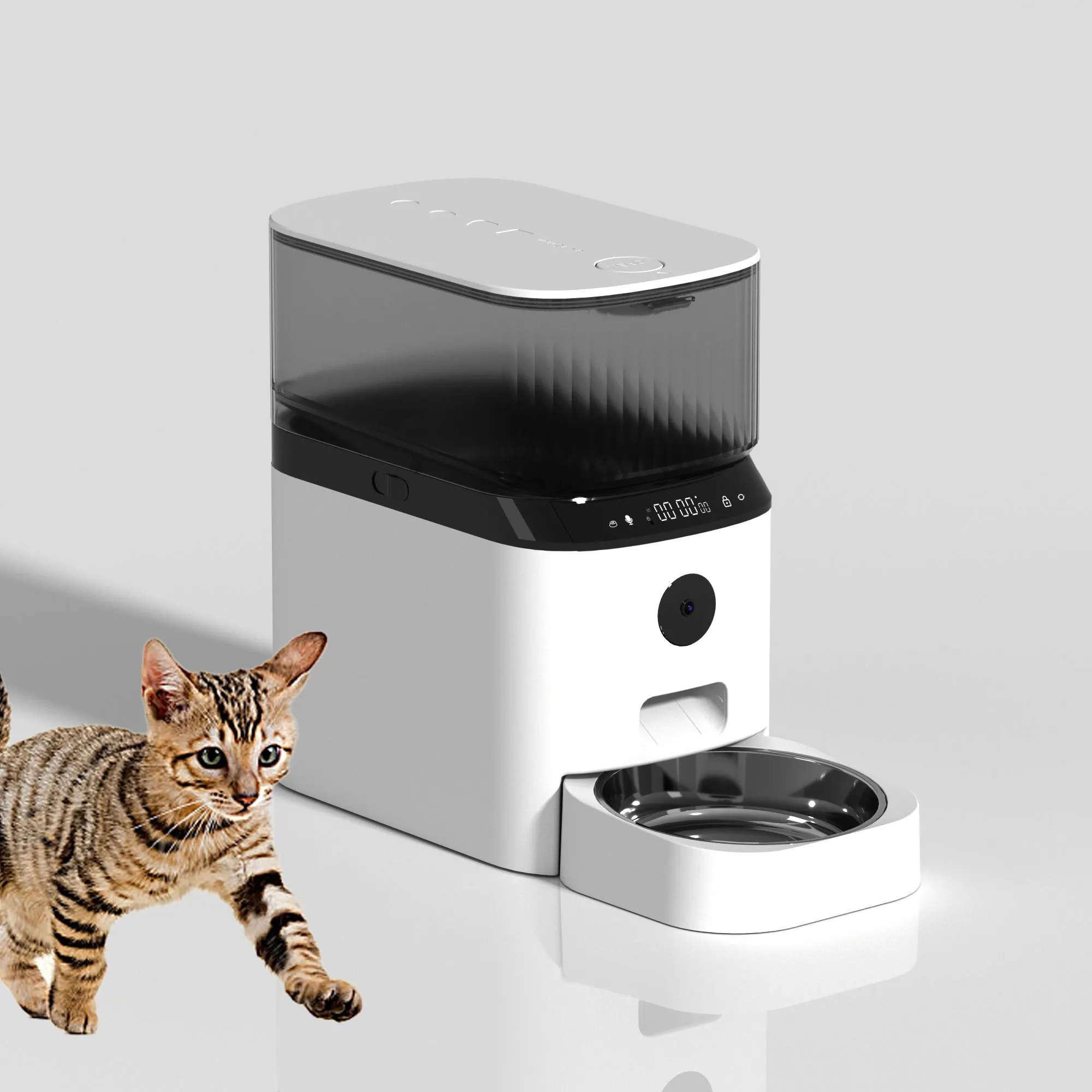 Alimentador automático inteligente para cães e gatos, dispensador de comida para gatos, tigela de água para cães e gatos, inteligente e personalizado por atacado