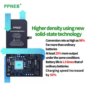 IPhone 용 PPNEB 공장 도매 새로운 업그레이드 솔리드 스테이트 배터리 14Pro iPhone 교체 배터리 용 배터리