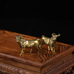 Materiale in ottone puro rame 12 zodiacale bue fatturato mondo tavolo da pranzo decorazione piccola decorazione - Product Image 6